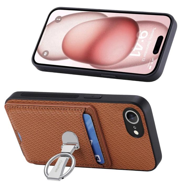 CASENEO - Saluda iPhone 16e Skal Äkta läder - Brun