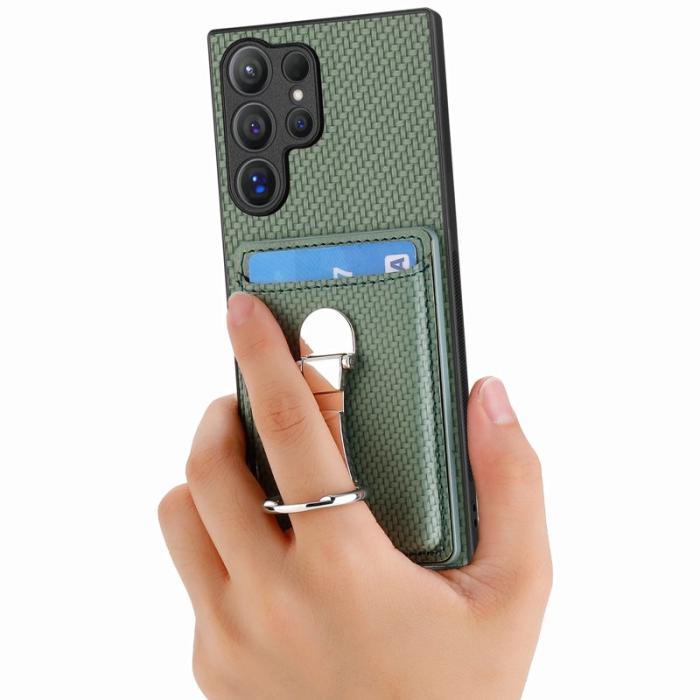 CASENEO - Saluda Samsung Galaxy S25 Ultra Skal Äkta läder - Grön