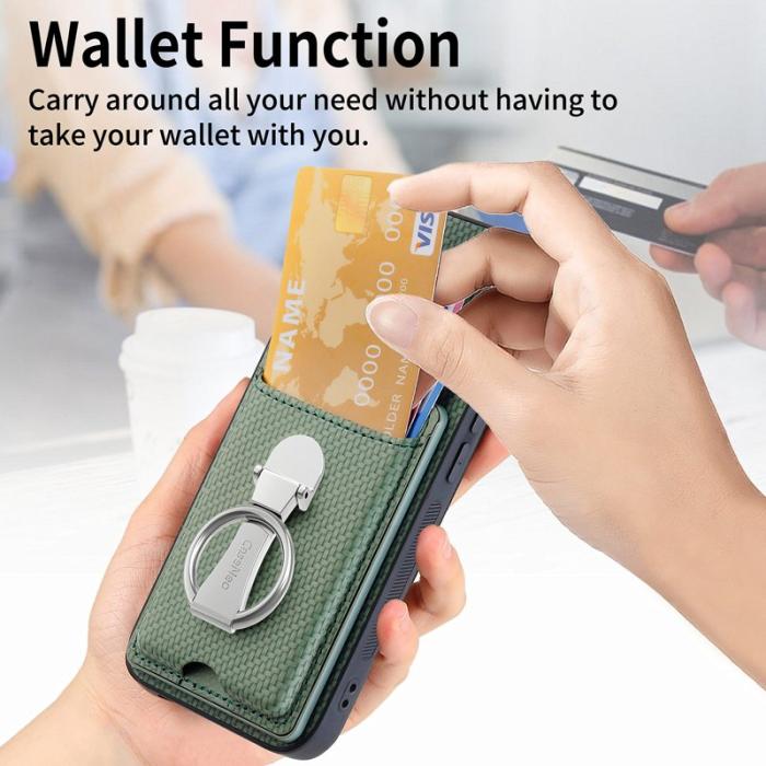 CASENEO - Saluda Samsung Galaxy S25 Ultra Skal Äkta läder - Grön