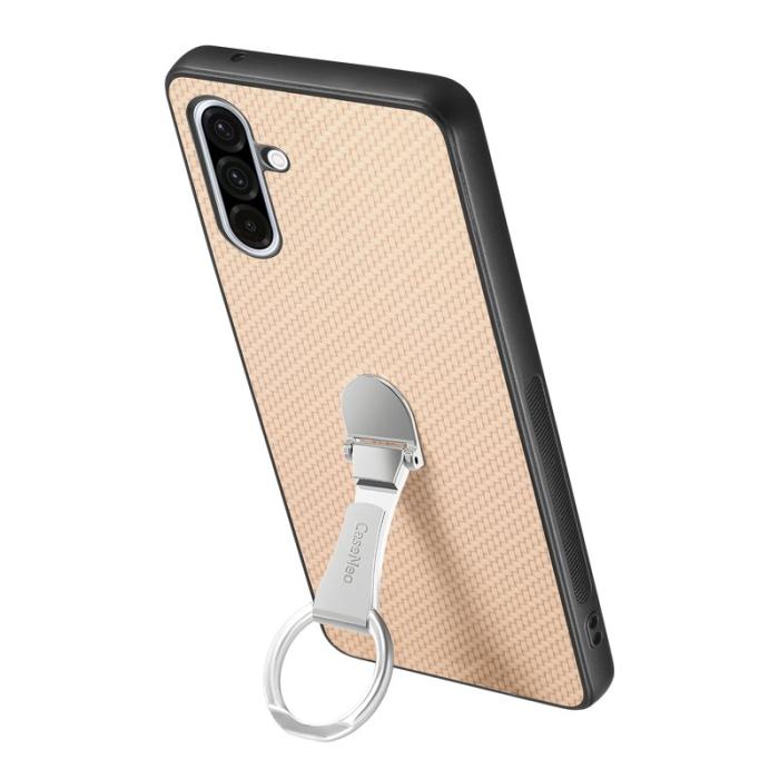 CASENEO - Samsung Galaxy A36 5G Fodral Kickstand Äkta läder - Aprikos