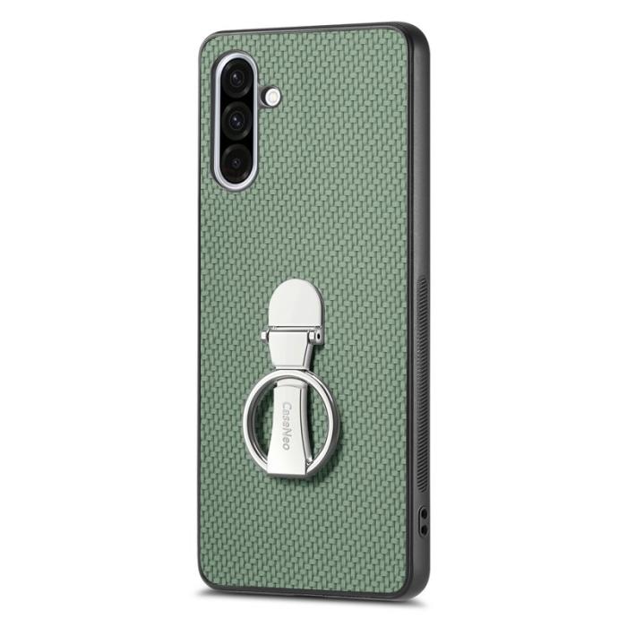 CASENEO - Samsung Galaxy A36 5G Fodral Kickstand Äkta läder - Grön