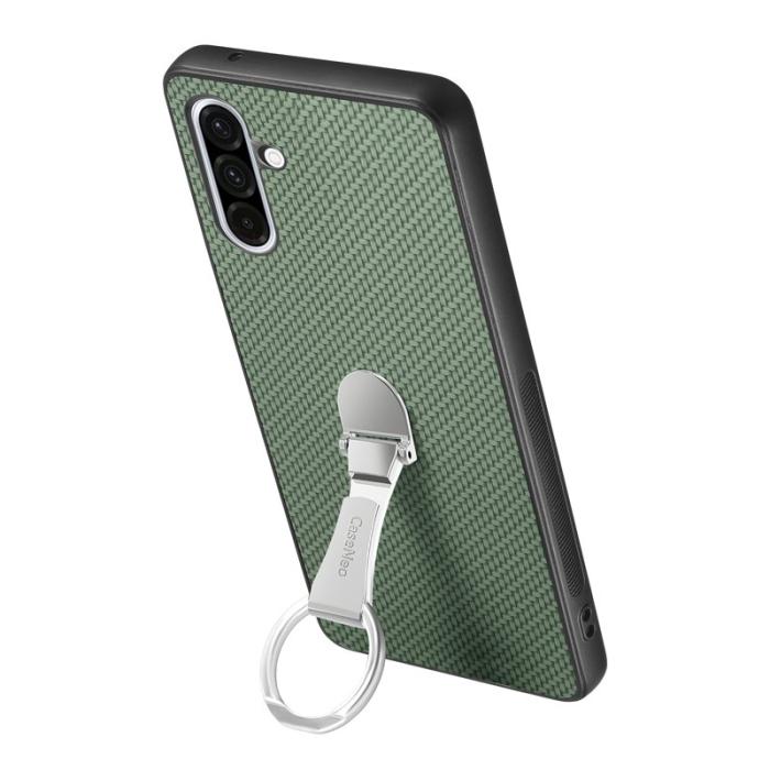 CASENEO - Samsung Galaxy A36 5G Fodral Kickstand Äkta läder - Grön