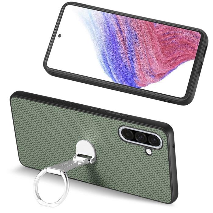 CASENEO - Samsung Galaxy A36 5G Fodral Kickstand Äkta läder - Grön