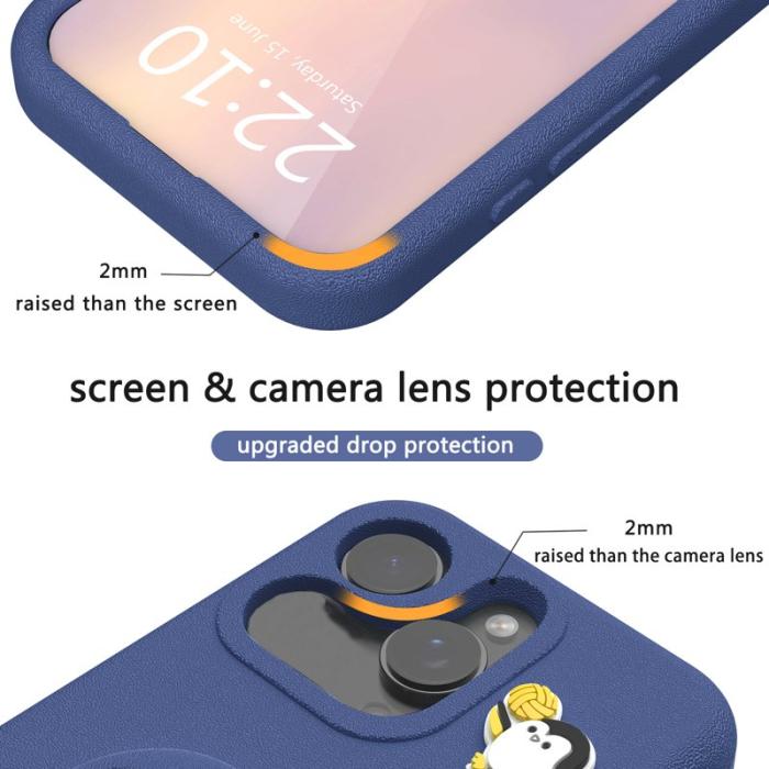 OEM - D.G Ming iPhone 16 Pro Max Skal Kickstand Shockproof EVA - Navy Blue