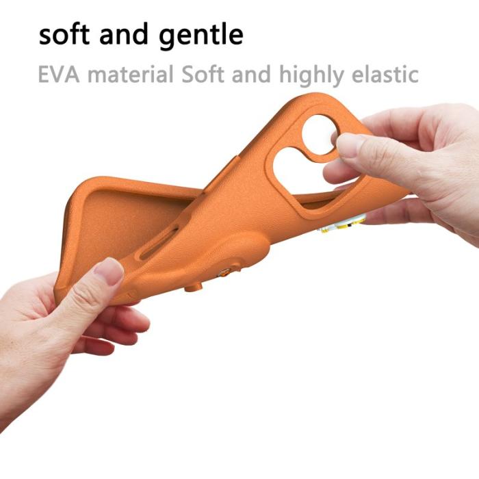 OEM - Penguin iPhone 16 Pro Skal Kickstand Stöttålig EVA - Orange