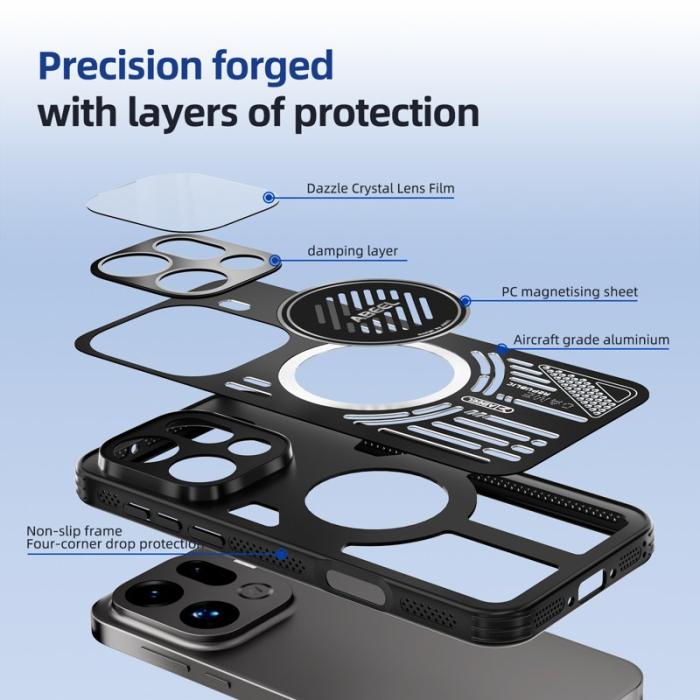 ABEEL - ABEEL Mobilskal till Oppo Find X9 Pro 5G Aluminium + PC + TPU - Lila