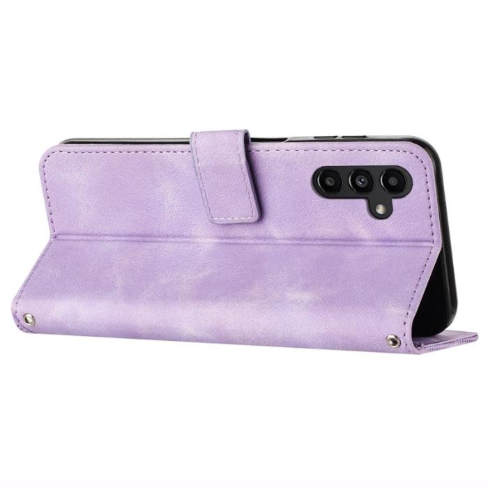 OEM - ABEEL Samsung Galaxy A35 5G Fodral Konstläder Ställ - Lila