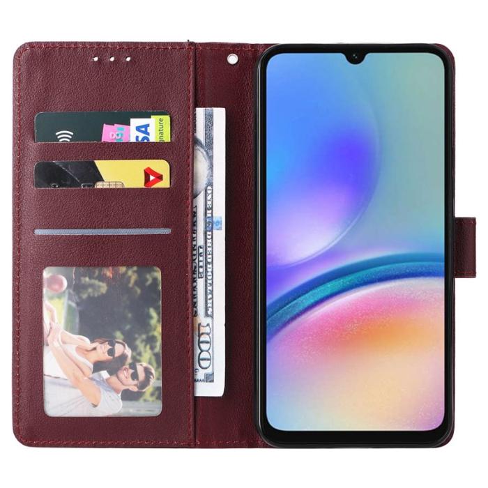 OEM - ABEEL Samsung Galaxy A35 5G Fodral PU Läder Magnetisk Stängning - Vinröd