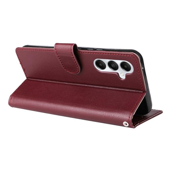 OEM - ABEEL Samsung Galaxy A35 5G Fodral PU Läder Magnetisk Stängning - Vinröd