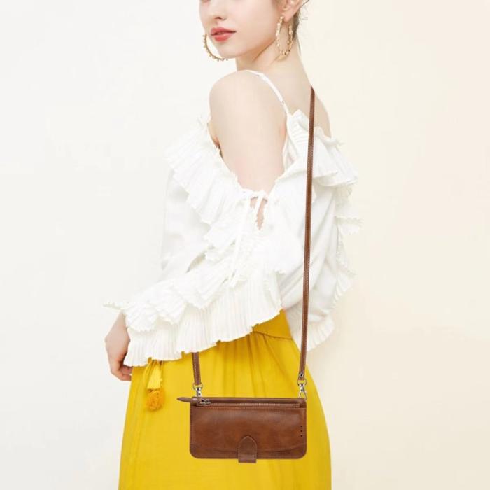 OEM - ABEEL Samsung Galaxy A55 5G Plånboksfodral Konstläder - Brun