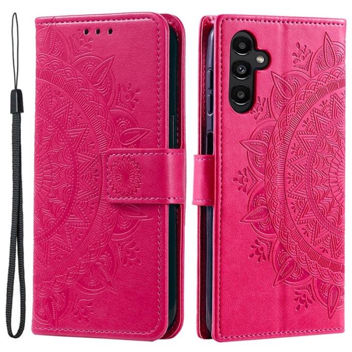 OEM - ABEEL Samsung Galaxy A55 5G Plånboksfodral Konstläder - Rosa