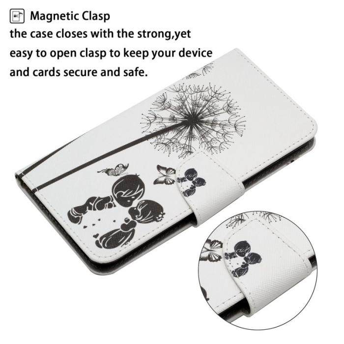 OEM - ABEEL Samsung Galaxy A55 5G Plånboksfodral Konstläder Mönster - Maskros