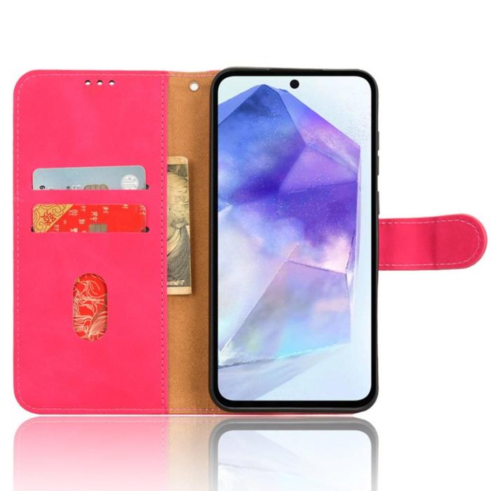 OEM - ABEEL Samsung Galaxy A55 5G Plånboksfodral Konstläder Ställ - Rosa