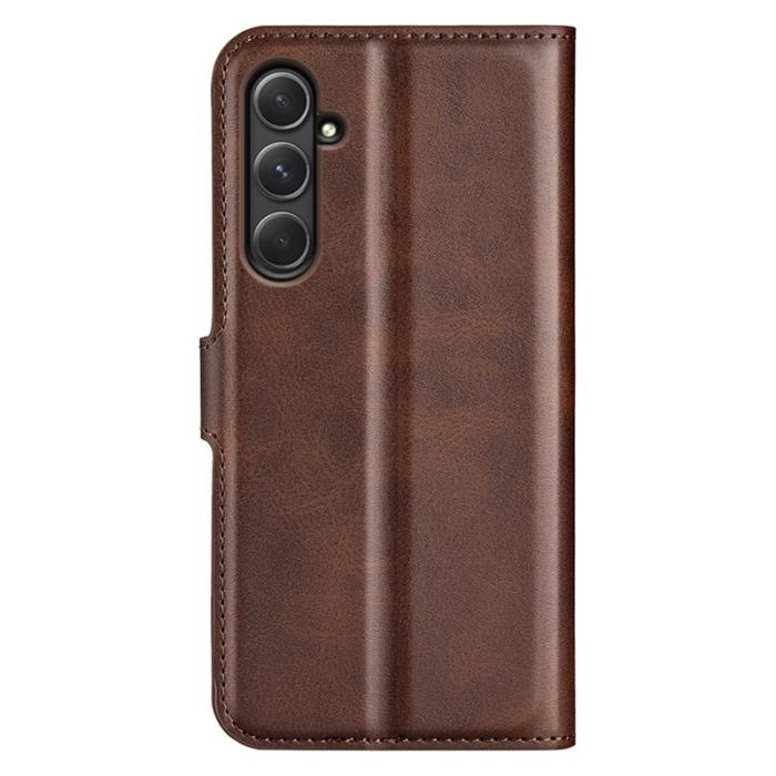 OEM - ABEEL Samsung Galaxy A55 5G Plånboksfodral Magnetisk Flip Konstläder - Brun