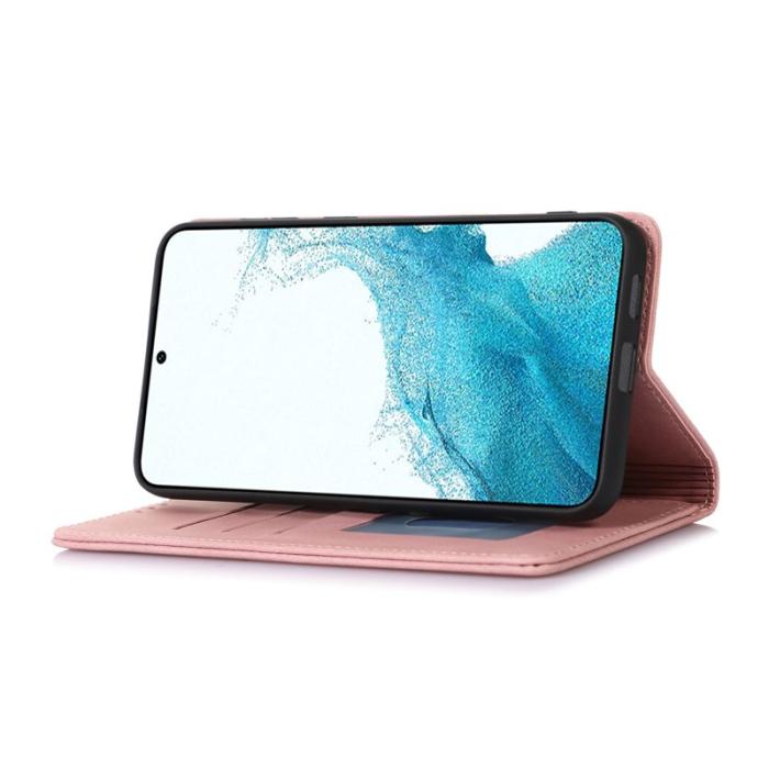 OEM - ABEEL Samsung Galaxy A55 5G Plånboksfodral Magnetisk Konstläder - Roséguld