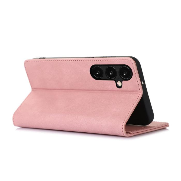 OEM - ABEEL Samsung Galaxy A55 5G Plånboksfodral Magnetisk Konstläder - Roséguld