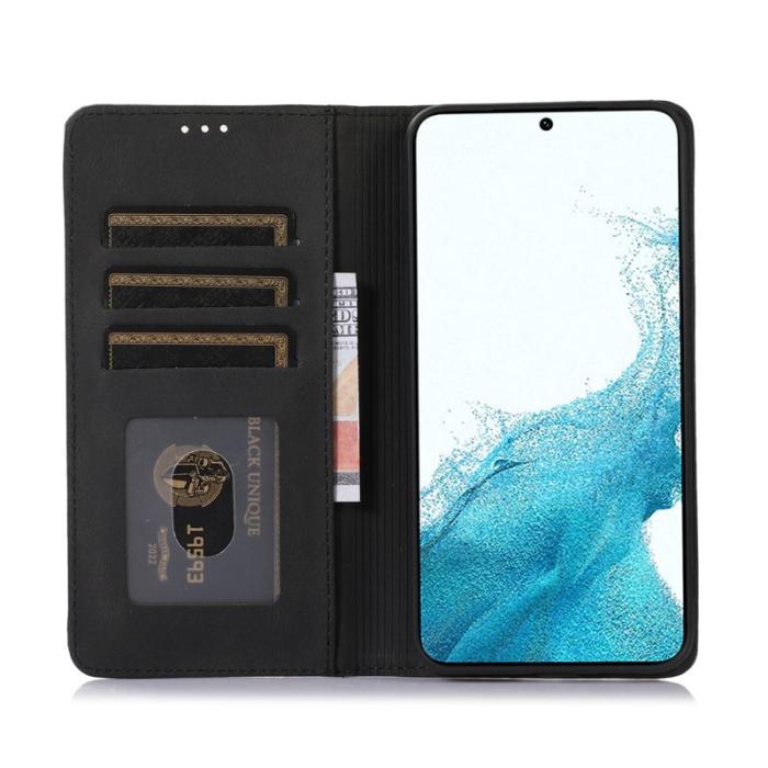 OEM - ABEEL Samsung Galaxy A55 5G Plånboksfodral Magnetisk Stängning Konstläder Svart