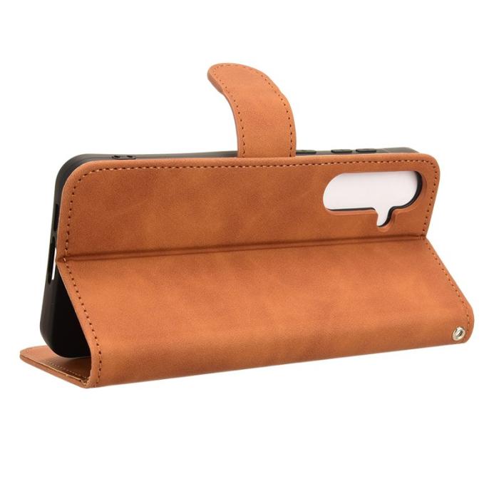 OEM - ABEEL Samsung Galaxy A55 5G Plånboksfodral Konstläder Ställ - Brun