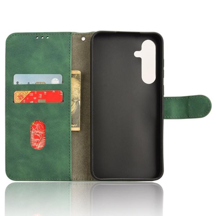 OEM - ABEEL Samsung Galaxy A55 5G Plånboksfodral Konstläder Ställ - Grön