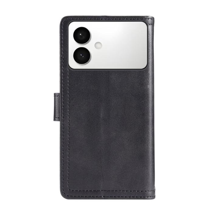 OEM - ABEEL Samsung Galaxy S26 Edge Plånboksfodral Äkta Läder Magnetiskt - Svart