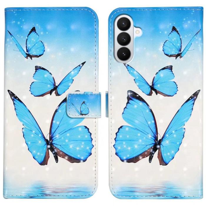 OEM - ABEEL Samsung Galaxy S26 Pro Skal PU Läder Ställfodral - Tre Fjärilar