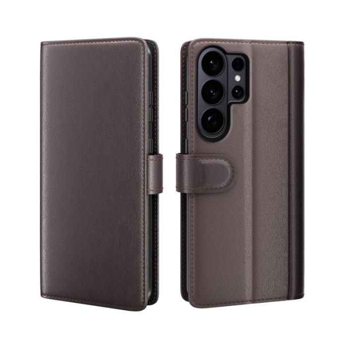 OEM - ABEEL Samsung Galaxy S26 Ultra Fodral Äkta Läder - Brun