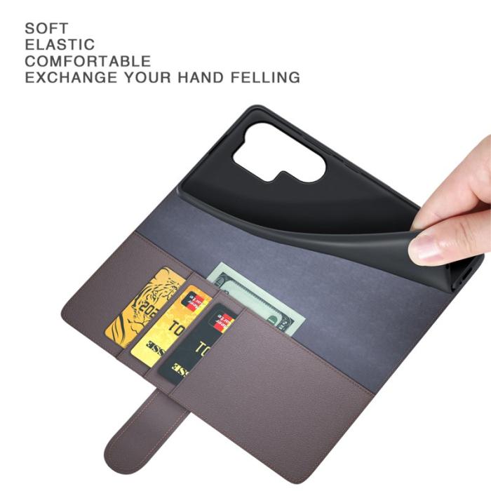 OEM - ABEEL Samsung Galaxy S26 Ultra Fodral Äkta Läder - Brun