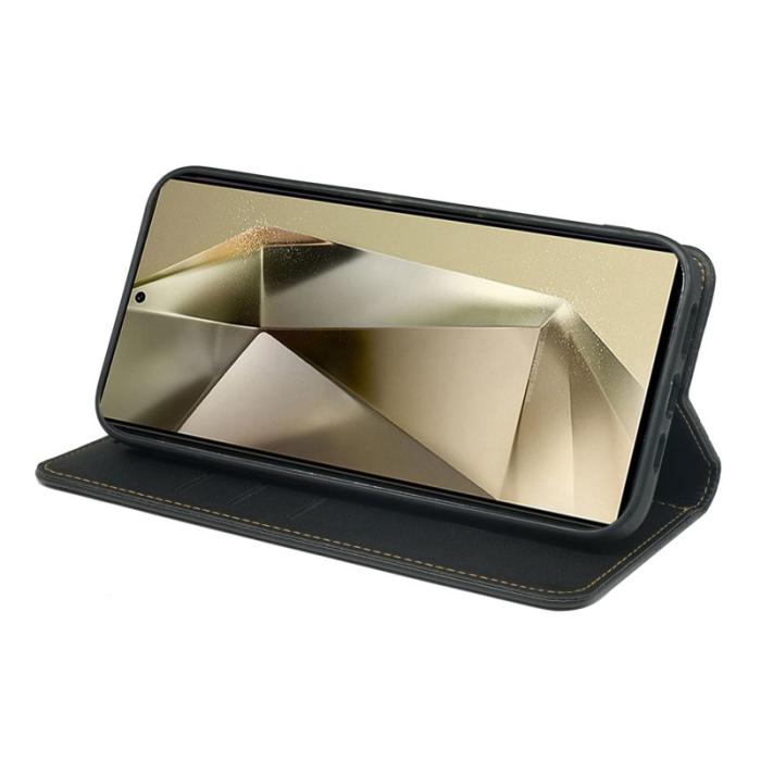 OEM - ABEEL Samsung Galaxy S26 Ultra Fodral Äkta Läder Flip - Svart