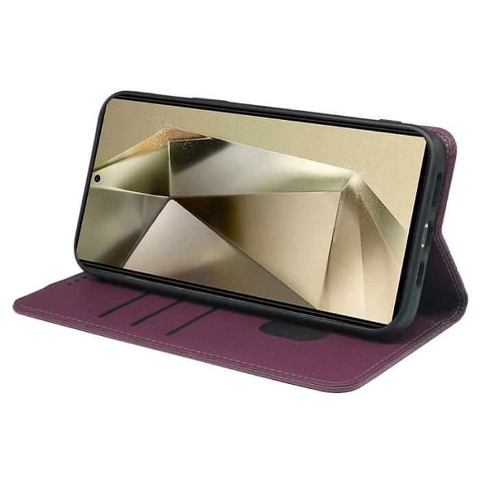 OEM - ABEEL Samsung Galaxy S26 Ultra Fodral Äkta Läder - Mörklila