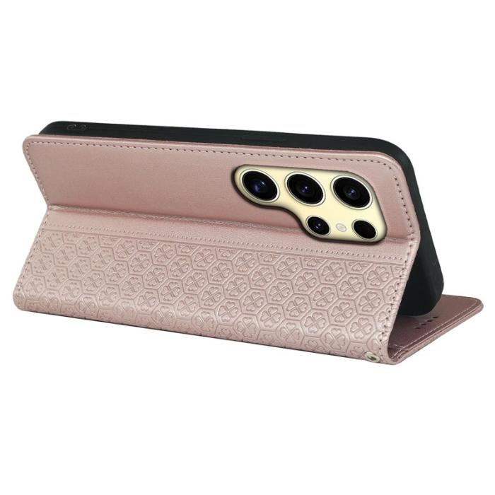 OEM - ABEEL Samsung Galaxy S26 Ultra Fodral Äkta Läder - Roséguld