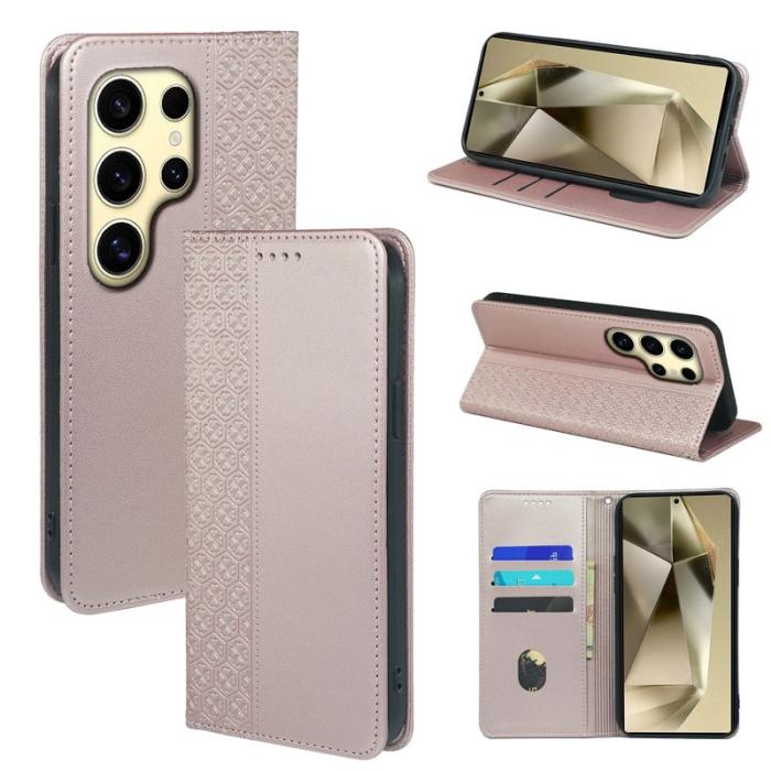 OEM - ABEEL Samsung Galaxy S26 Ultra Fodral Äkta Läder - Roséguld