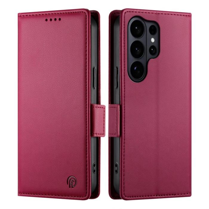 OEM - ABEEL Samsung Galaxy S26 Ultra Fodral PU Läder - Vinröd