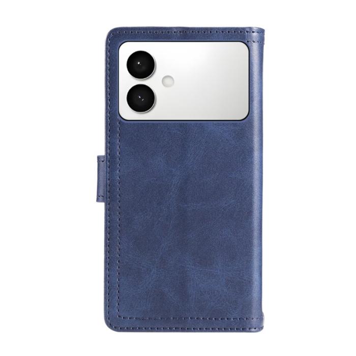 OEM - ABEEL Samsung Galaxy S26 Edge Plånboksfodral Äkta Läder Magnetiskt Skydd - Blå