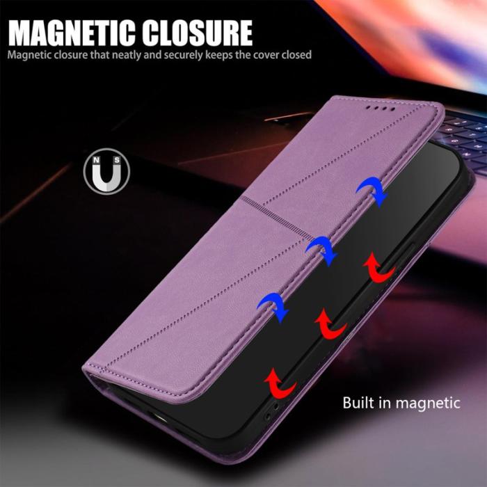 OEM - ABEEL Samsung Galaxy S26 Pro Fodral Magnetisk Stängning Äkta Läder - Lila