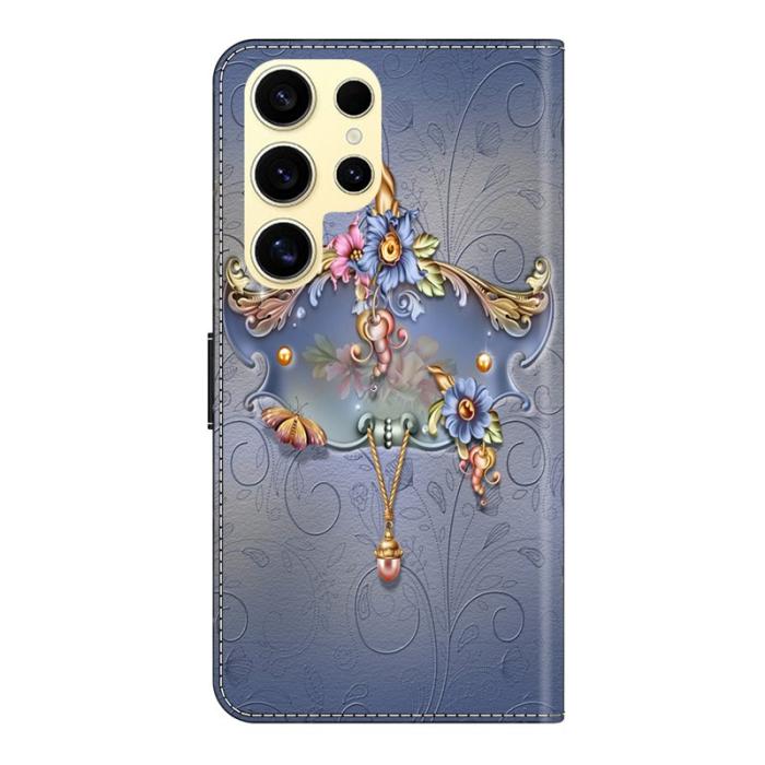 OEM - ABEEL Samsung Galaxy S26 Ultra Fodral PU Läder Ställ - Blommor
