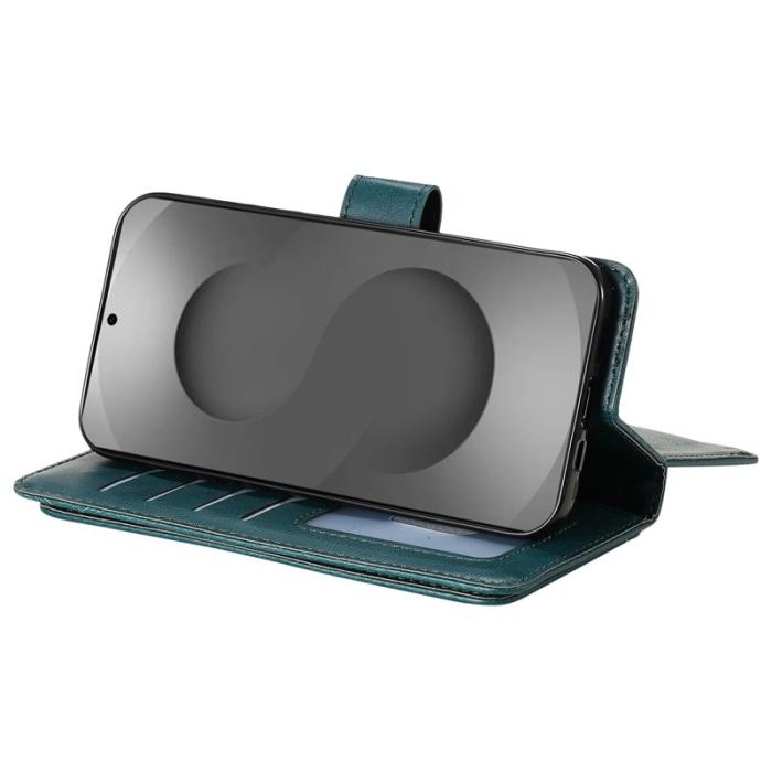 OEM - ABEEL Samsung Galaxy S26 Ultra Mobilskal KonstLäder Ställ - Grön