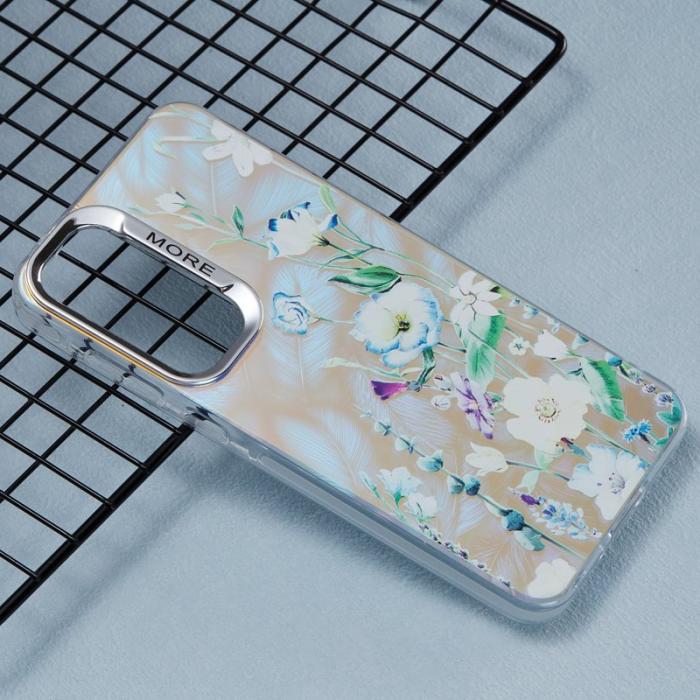 OEM - AH8 Samsung Galaxy A55 5G Skal Plast Skydd - Laser Blommönster - Flerfärgad