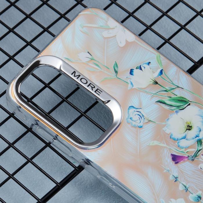 OEM - AH8 Samsung Galaxy A55 5G Skal Plast Skydd - Laser Blommönster - Flerfärgad