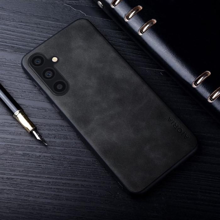 AIORIA - AIORIA Samsung Galaxy A35 5G Skal PU Läder - Svart