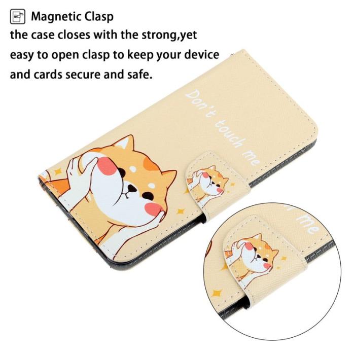 OEM - Akita Leather Samsung Galaxy A55 5G Plånboksfodral - Mönstertryck - Akita Hund