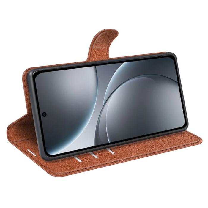 Amorus - AMORUS Oppo Find X9 Pro 5G Plånboksfodral Konstläder - Brun