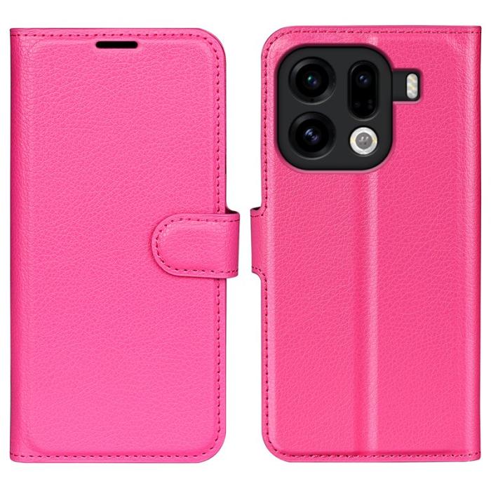 Amorus - AMORUS Oppo Find X9 Pro 5G Plånboksfodral Konstläder Stöd - Rosa