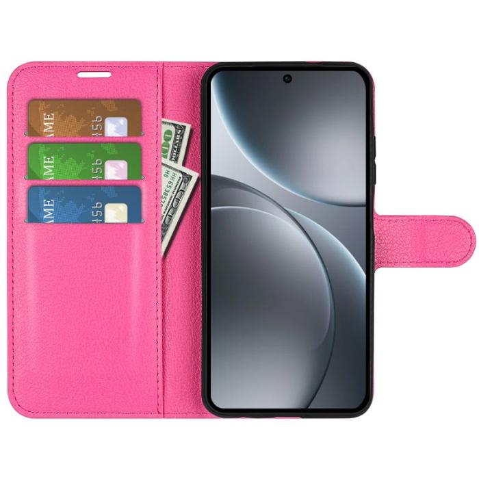 Amorus - AMORUS Oppo Find X9 Pro 5G Plånboksfodral Konstläder Stöd - Rosa