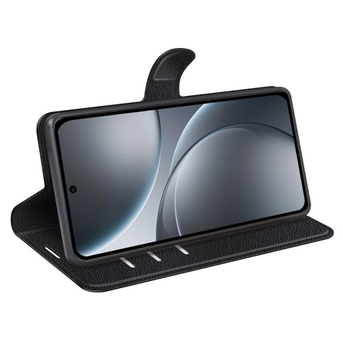 Amorus - AMORUS Oppo Find X9 Pro 5G Plånboksfodral Konstläder Stöd - Svart