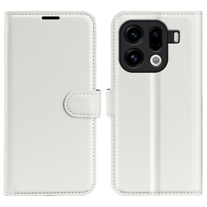 Amorus - AMORUS Oppo Find X9 Pro 5G Plånboksfodral Konstläder - Vit