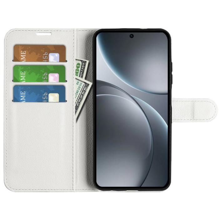 Amorus - AMORUS Oppo Find X9 Pro 5G Plånboksfodral Konstläder - Vit