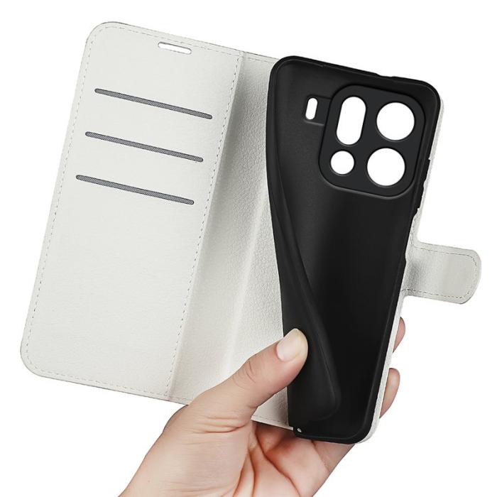 Amorus - AMORUS Oppo Find X9 Pro 5G Plånboksfodral Konstläder - Vit