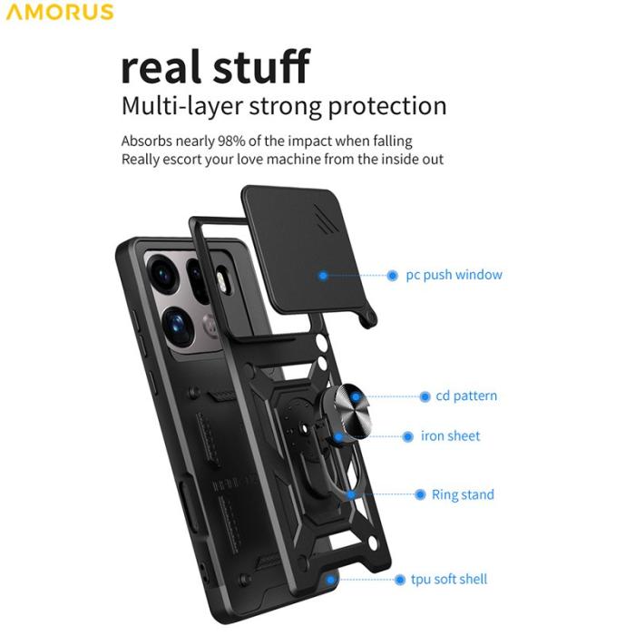 Amorus - AMORUS Mobilskal till Oppo Find X9 Pro 5G Plast - Röd