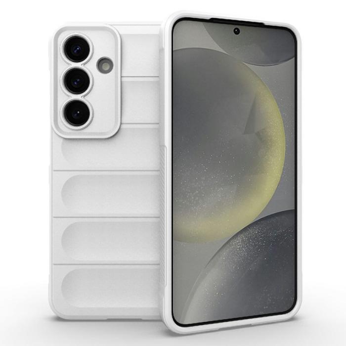 Amorus - AMORUS Samsung Galaxy A55 5G Skal Stöttålig Mjuk TPU - Vit