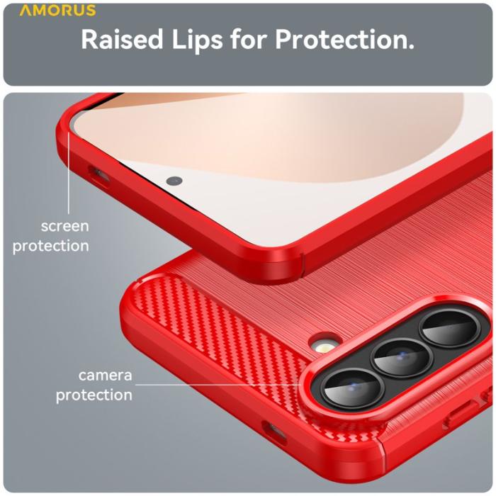 Amorus - AMORUS Samsung Galaxy A57 Mobilskal Plast - Röd